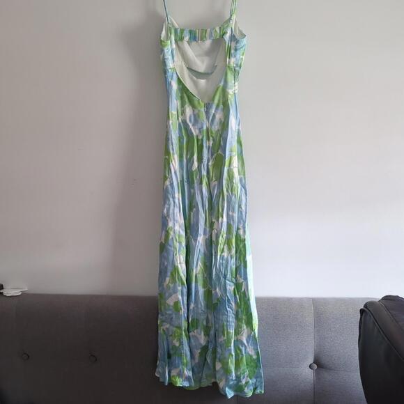 Astr the Label Blue And Green Pastel Floral Midi Dress XS $148 - Picture 3 of 7
